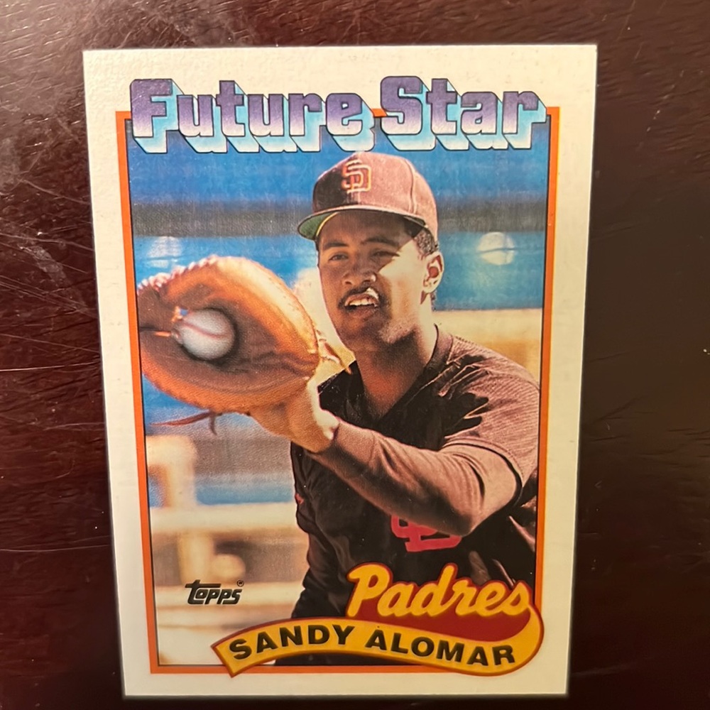 Sandy Alomar Padres Topps Future star 1989 baseball card